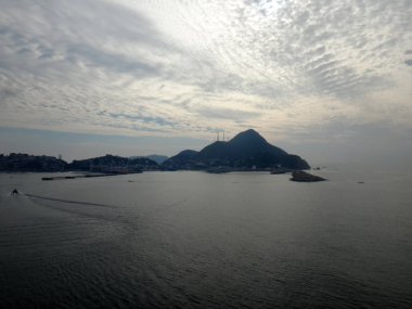 Manzanillo, Colima, bir yolcu gemisi Meksika'dan sahne.