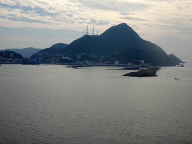 Manzanillo, Colima, bir yolcu gemisi Meksika'dan sahne.