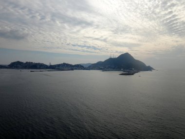 Manzanillo, Colima, bir yolcu gemisi Meksika'dan sahne.