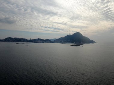 Manzanillo, Colima, bir yolcu gemisi Meksika'dan sahne.