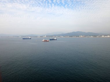 Manzanillo, Colima, bir yolcu gemisi Meksika'dan sahne.