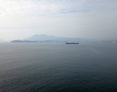 Manzanillo, Colima, bir yolcu gemisi Meksika'dan sahne.