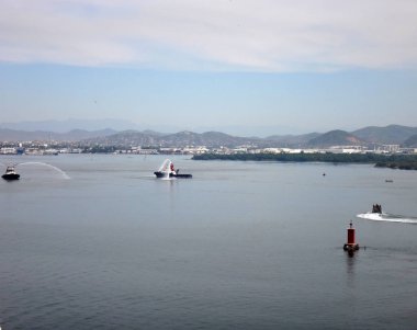 Mazatlan, Meksika'nın sahneleri bir yolcu gemisi.