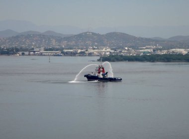 Mazatlan, Meksika'nın sahneleri bir yolcu gemisi.