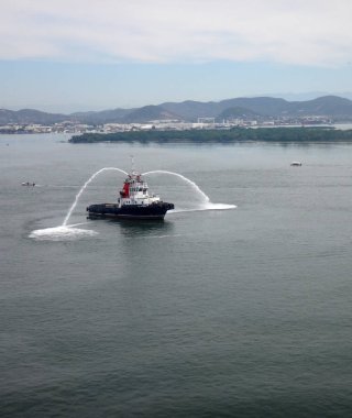Mazatlan, Meksika'nın sahneleri bir yolcu gemisi.