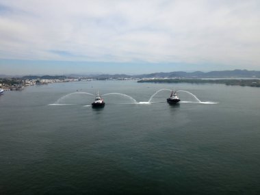 Mazatlan, Meksika'nın sahneleri bir yolcu gemisi.