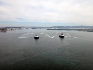 Mazatlan, Meksika'nın sahneleri bir yolcu gemisi.