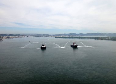 Mazatlan, Meksika'nın sahneleri bir yolcu gemisi.