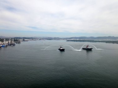 Mazatlan, Meksika'nın sahneleri bir yolcu gemisi.