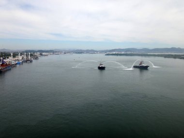 Mazatlan, Meksika'nın sahneleri bir yolcu gemisi.