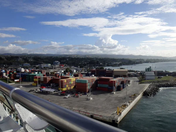 Veduta Honiara Una Nave Crociera Isole Salomone — Foto Stock