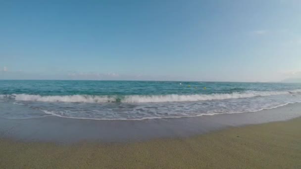 海洋波浪中的水运动 静态射击 — 图库视频影像