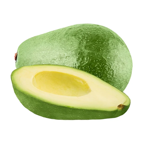 Avocado Fruit Geïsoleerd Een Witte Achtergrond Met Uitknippad Als Pakket — Stockfoto