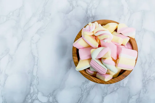 Krásné Pestré Chutné Cukroví Cukroví Želé Marshmallows Různých Tvarů Složení — Stock fotografie