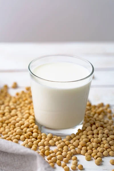 Sojamjölk Kan Användas Som Ersättning För Mjölkmjölk Personer Som Veganska — Stockfoto