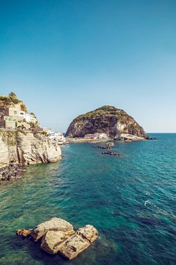 Travel in Italy, Ischia Island, Naples. Famous landmark and tourist destination. clipart