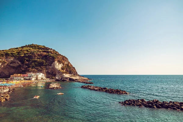 Meerblick Auf Die Küste Von Sant Angelo Reisen Italien Ischia — Stockfoto