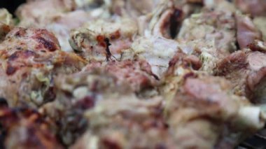 açık ızgara da lezzetli barbekü kebap ızgara.