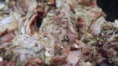 açık ızgara da lezzetli barbekü kebap ızgara.