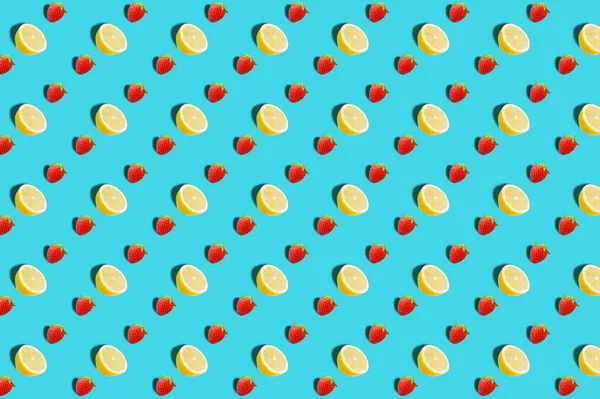 Vivid fruit pattern of fresh lemon background — Stock Photo, Image