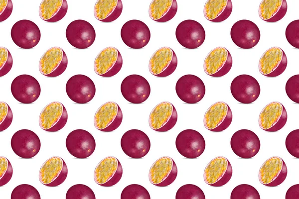 Wzór świeżych owoców wyizolowanych na kreatywnej kolorowej fakturze — Zdjęcie stockowe