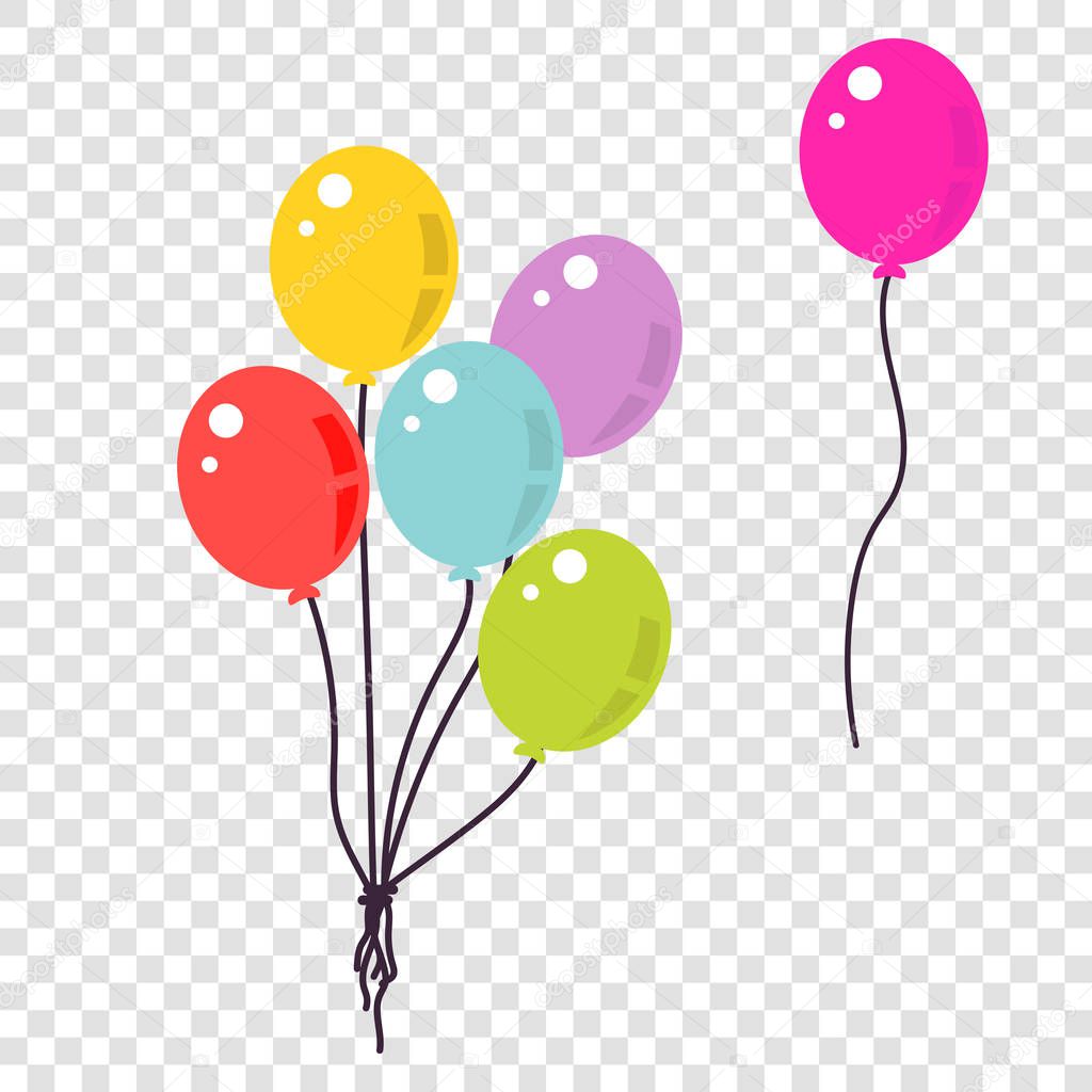 Colorful balloons vector illustration.