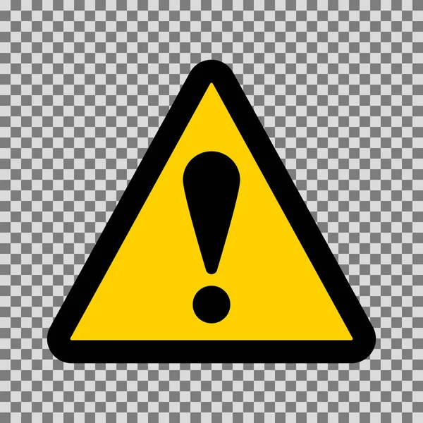 Precaución Triángulo Signo Vector Símbolo Aviso Negro Amarillo — Archivo Imágenes Vectoriales