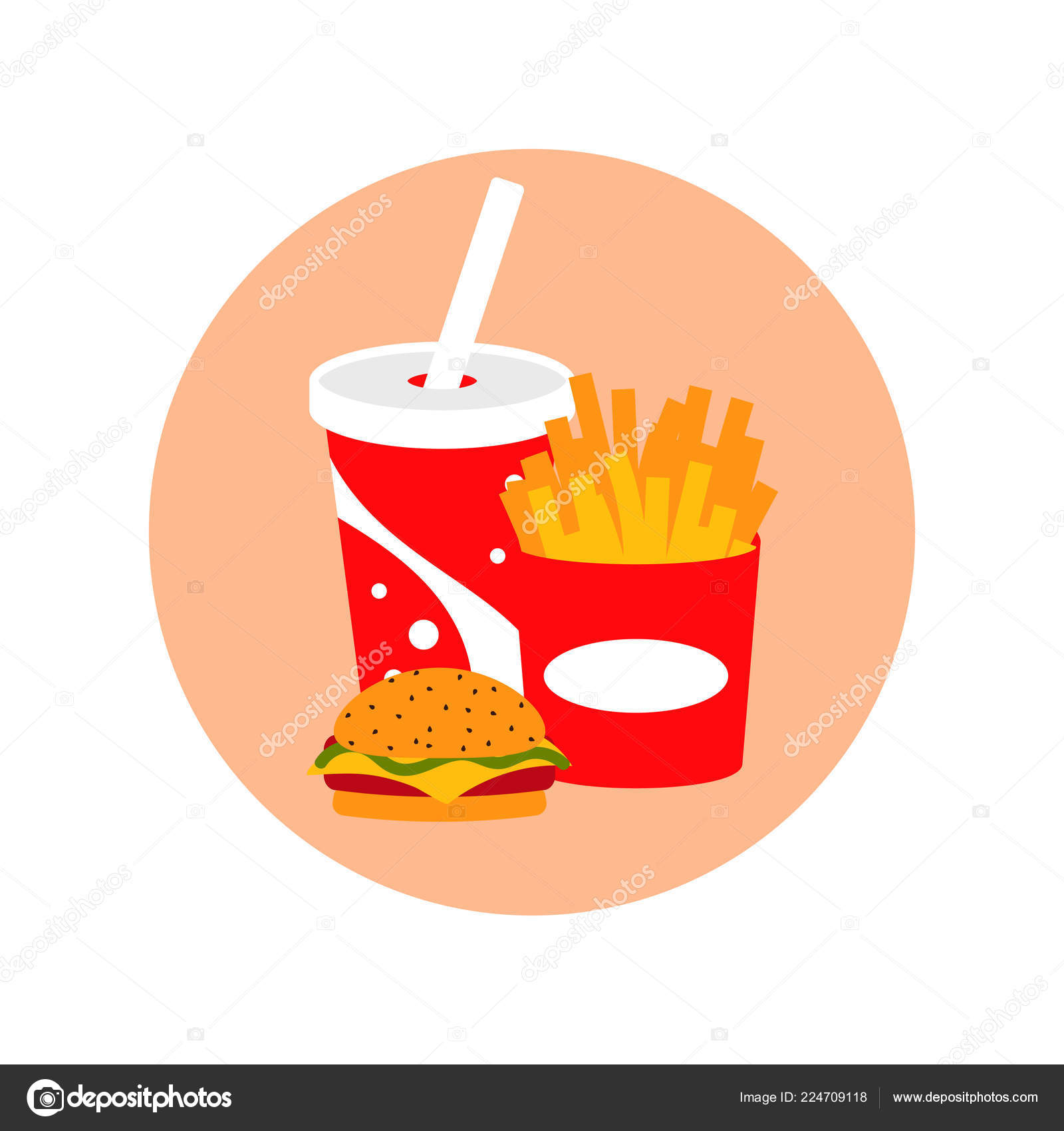 Vetores de Quadro Com Uma Refeição De Fast Food Kawaii Fofa e mais imagens  de Almoço - Almoço, Banner web, Batata Frita - Lanche - iStock