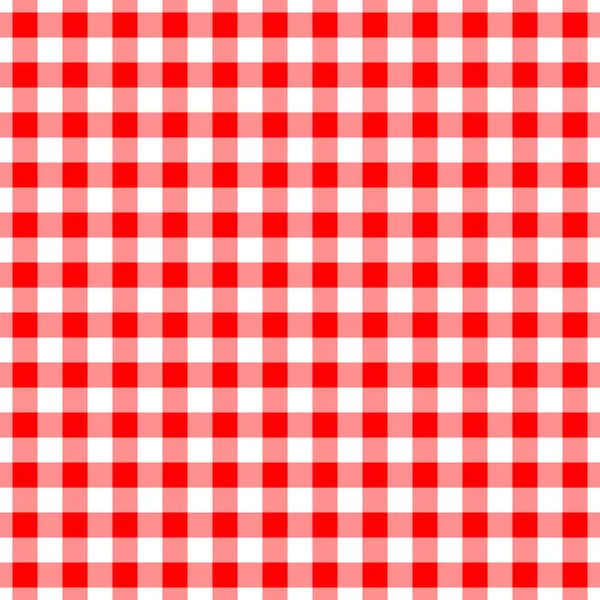 Padrão sem costura vermelho de Gingham. Concepção xadrez verificado fundo . — Vetor de Stock