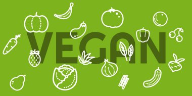 Sebze simge sorunsuz vektör desen. Gıda simgeleri arka plan.