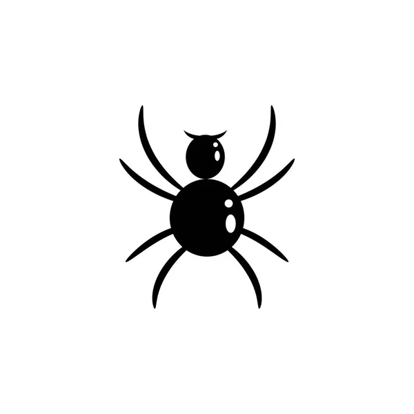 Spider vector silhouette cartoon icon. Bug insect. — Stock Vector