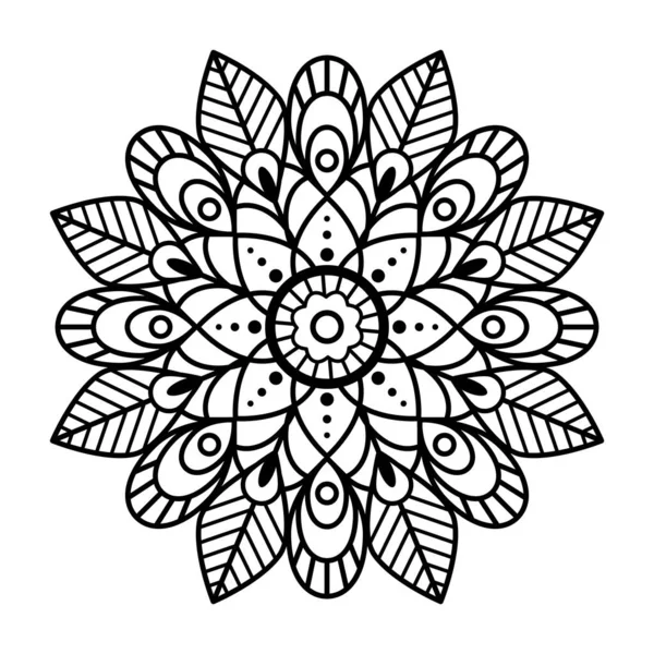 Modèle de silhouette de fleur de mandala pour la coupe laser. Décor de flocon de neige ornement. Graphismes Vectoriels