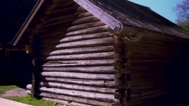 Vitoslavlitsy 的木结构建筑的博物馆 — 图库视频影像