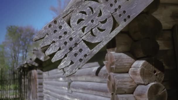 A fából készült építészeti Vitoslavlitsy Múzeum — Stock videók