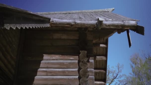 木造建築の Vitoslavlitsy 博物館 — ストック動画