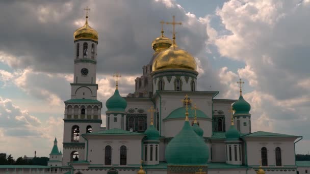 俄罗斯。新耶路撒冷修道院时间圈4k — 图库视频影像