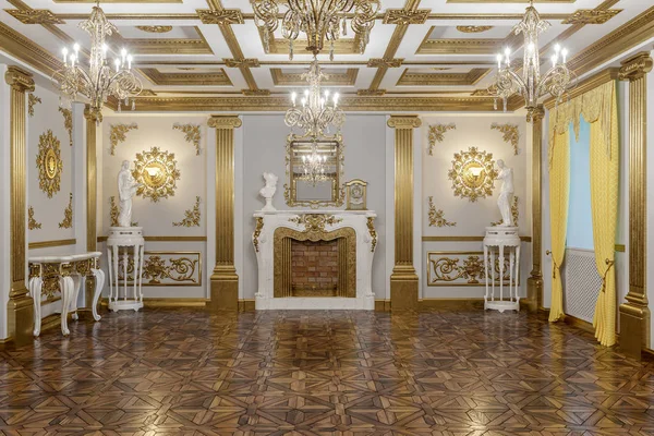 klasik stil Cinema 4d Corona işleyici koridorda 3D render