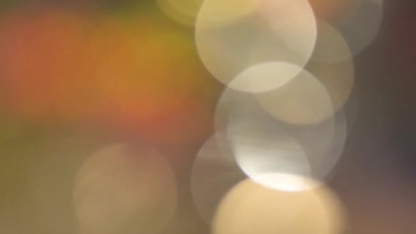 Wazig abstracte achtergrond van kleur het opvlammen van cirkels — Stockvideo