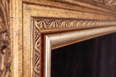 Klasik çerçeve resimleri siyah bir zemin üzerine sıva ile için