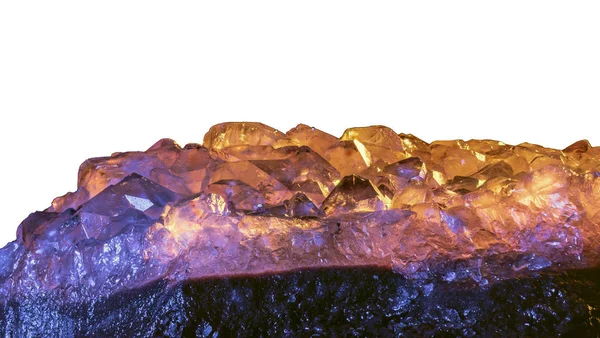 Ametiszt kő halmozott kép izolátum makró closeup — Stock Fotó