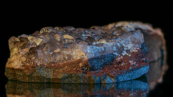 Amethyst Stone staplade bild isolera makro närbild — Stockfoto