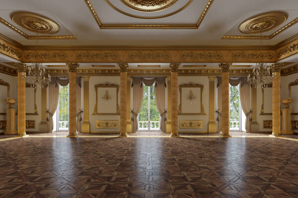 Банкетный зал и ресторан в классическом стиле
