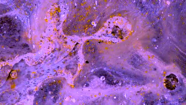 Fond coloré abstrait en mouvement. Vidéo Macro 4K 