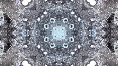 Hareketli mandala deseni. Soyut hareketli arka plan. Döngülü video klip.