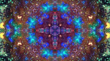 Hareketli mandala deseni. Soyut hareketli arka plan. Döngülü video klip.