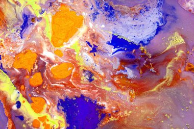 Dökülen boyalardan soyut renkli arka plan