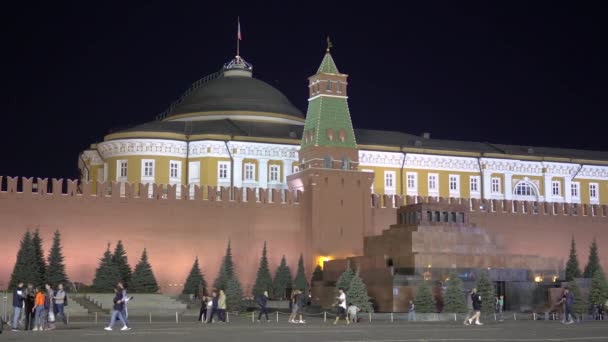 Ρωσία Μόσχα Κόκκινη Πλατεία Σεπτεμβρίου 2019 Τουρίστες Περπατούν Στην Κόκκινη — Αρχείο Βίντεο