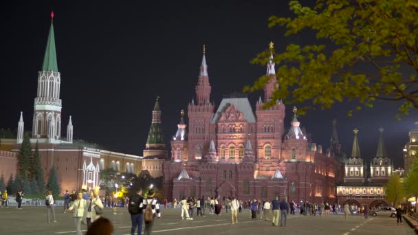 Russie Moscou Place Rouge Septembre 2019 Les Touristes Marchent Sur — Video
