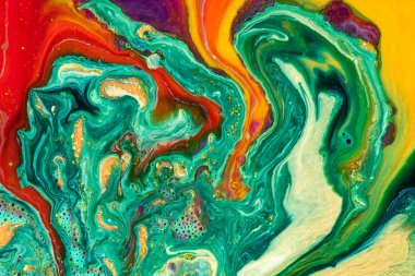 Dökülen boyalardan soyut renkli arka plan