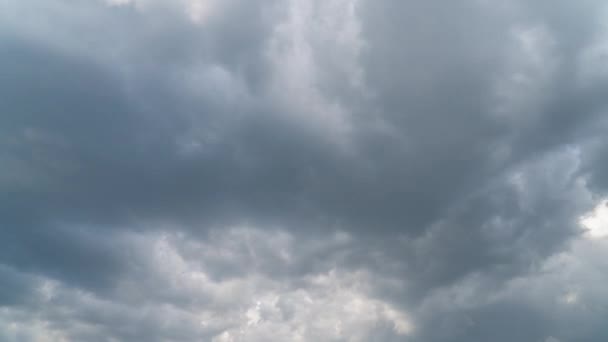 Небе Быстро Движутся Кучевые Перистые Облака Временной Интервал — стоковое видео
